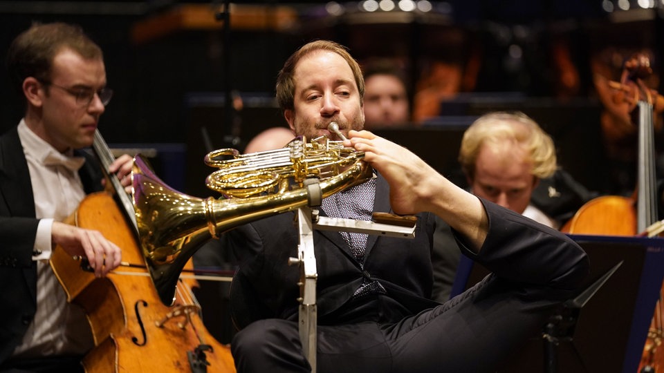 Felix Klieser im Orchester am Horn.