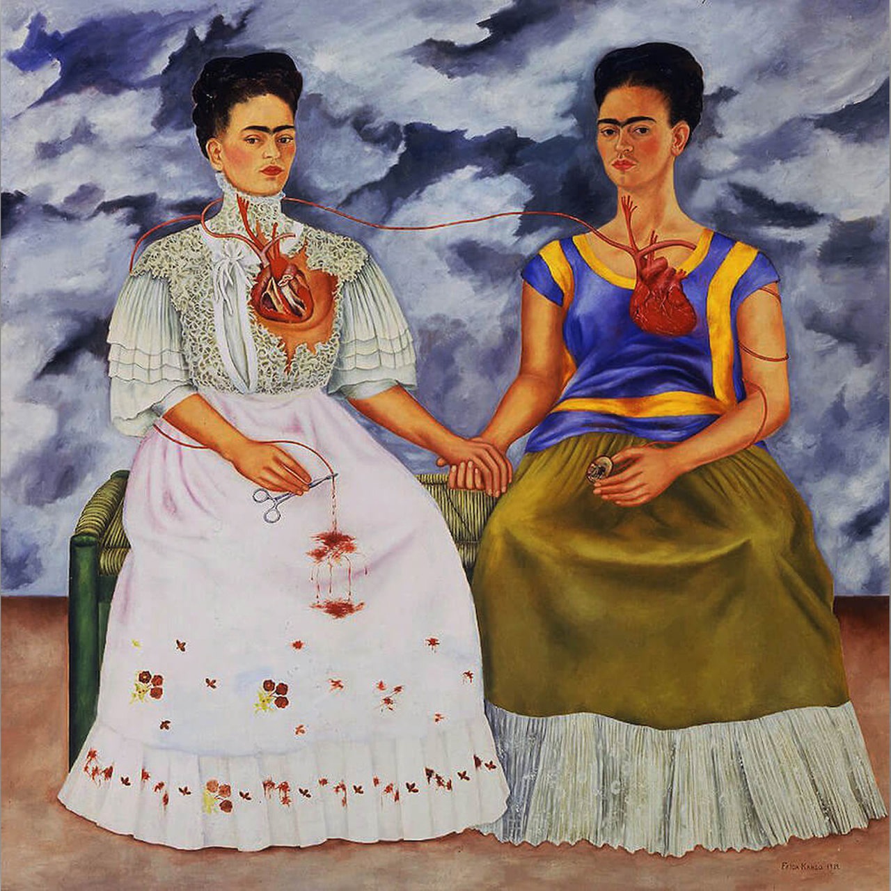 Gemälde von Frida Kahlo: "The Two Fridas" von 1939.