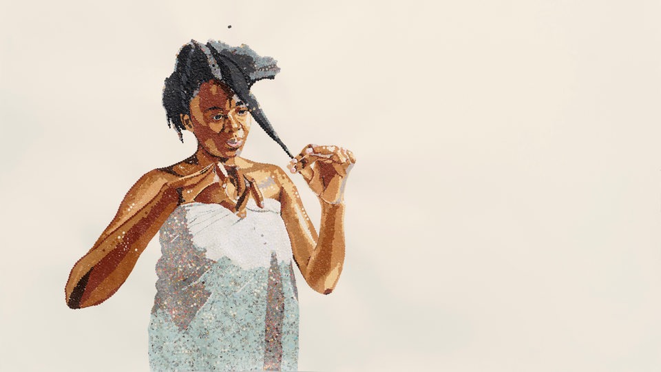 Gemälde: Ngozi Ajah Schommers, Self-Portrait (the trim), 2021