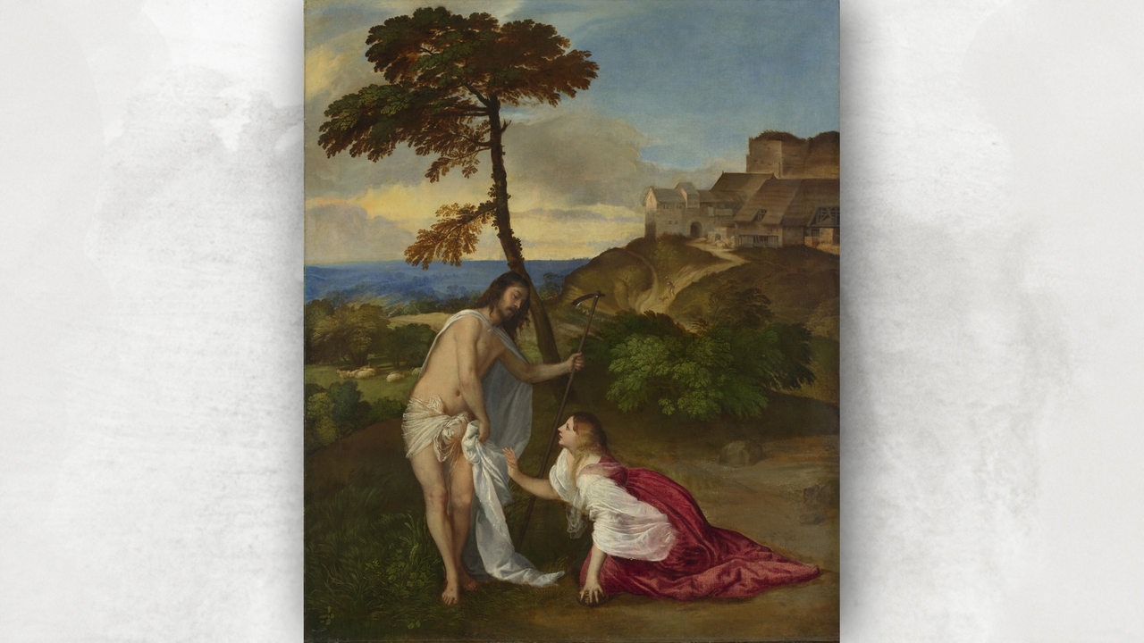 Das Ölgemälde "Noli me tangere" von Tizian von 1514