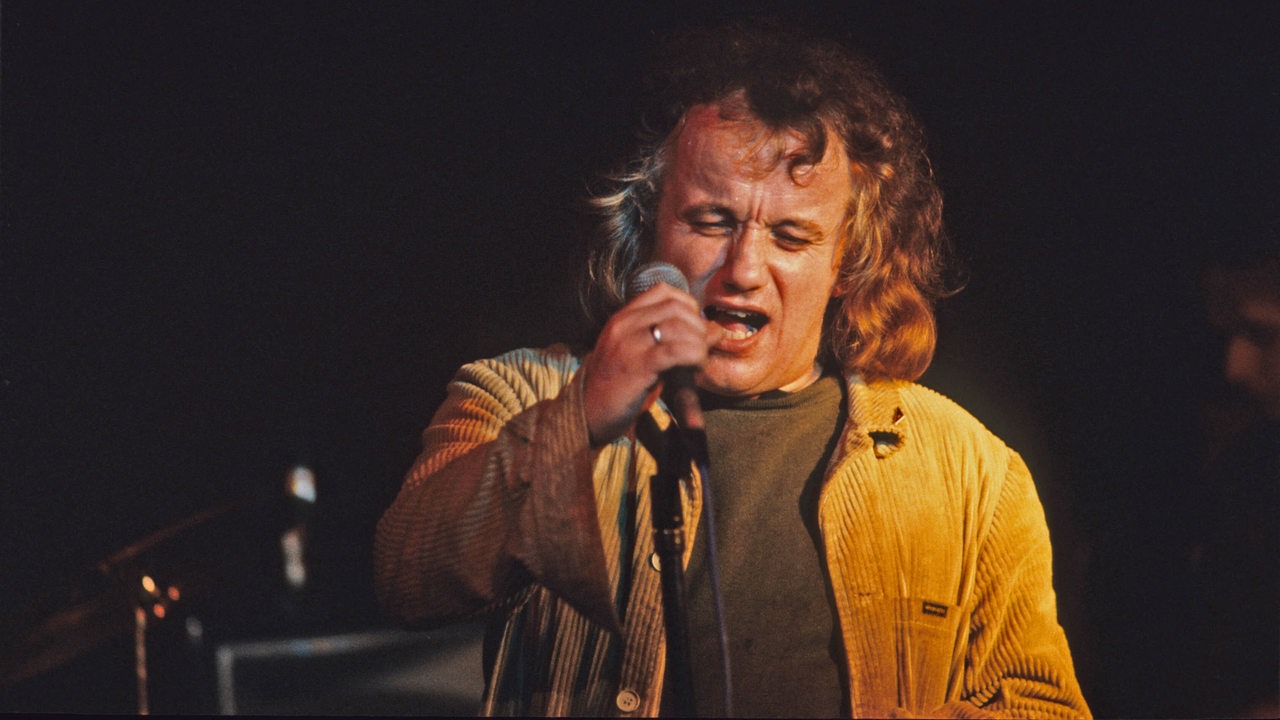 Kevin Coyne, der britische Rockmusiker bei einem Konzert im Hamburger Logo 1982.