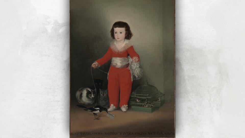 Gemälde von Francisco de Goya zeigt das Porträt des Manuel Osorio Manrique de Zuñiga als Kind.