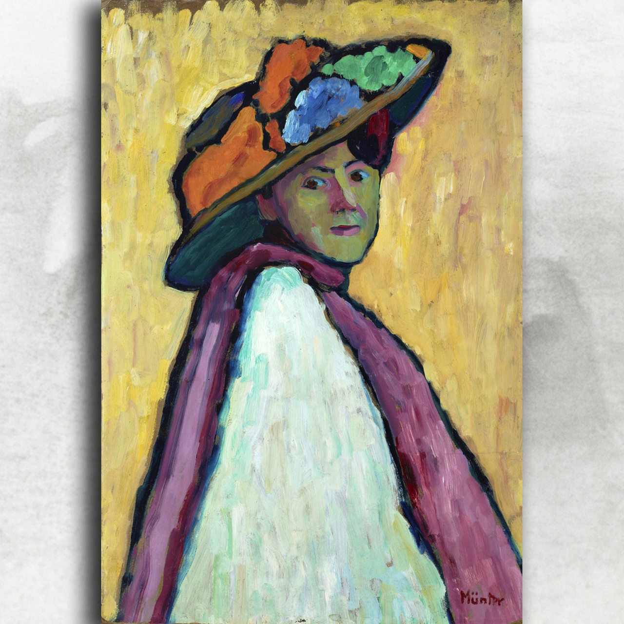 Gabriele Münter, Bildnis Marianne von Werefkin, 1909, Öl auf Pappe